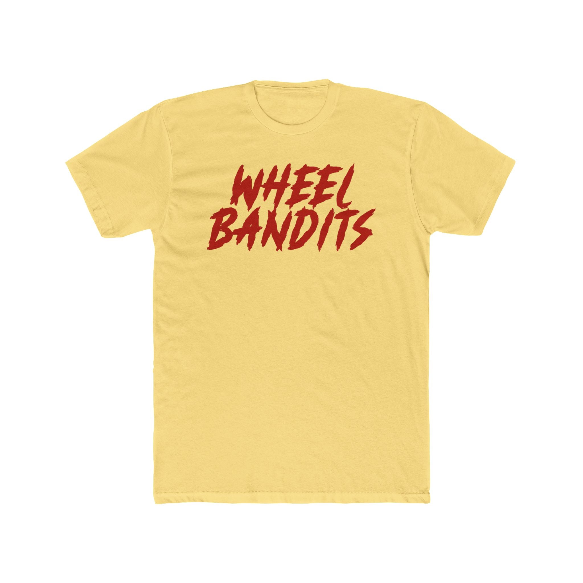 Wheel Bandits Tee Red Logo— Retro Red Script Graphic Cotton T-Shirt