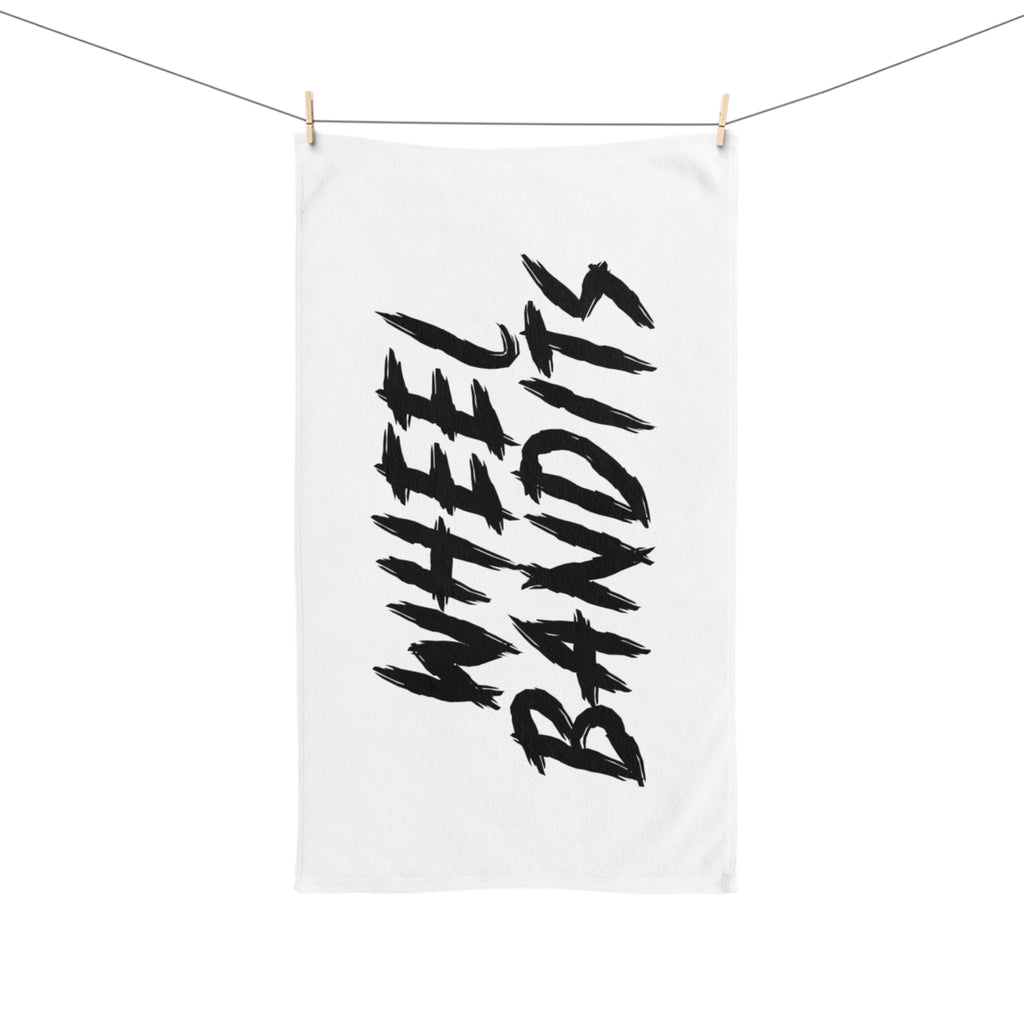 Wheel Bandits Hand Towel — Bold Brush Script Kitchen & Bathroom Accent