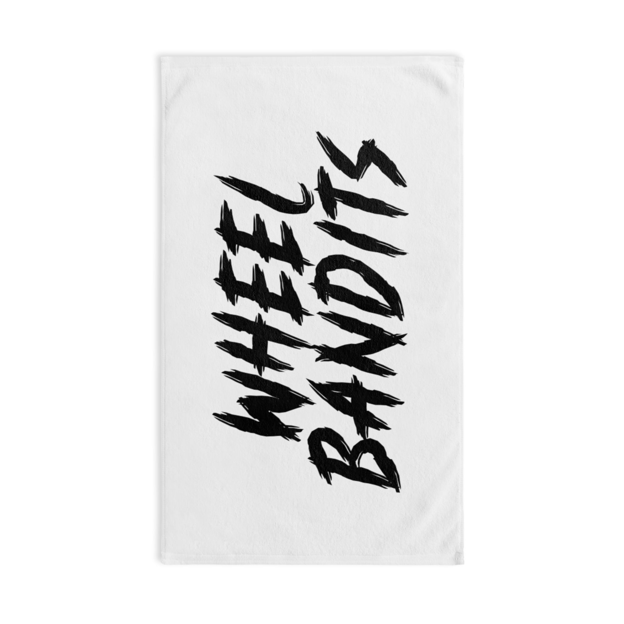 Wheel Bandits Hand Towel — Bold Brush Script Kitchen & Bathroom Accent