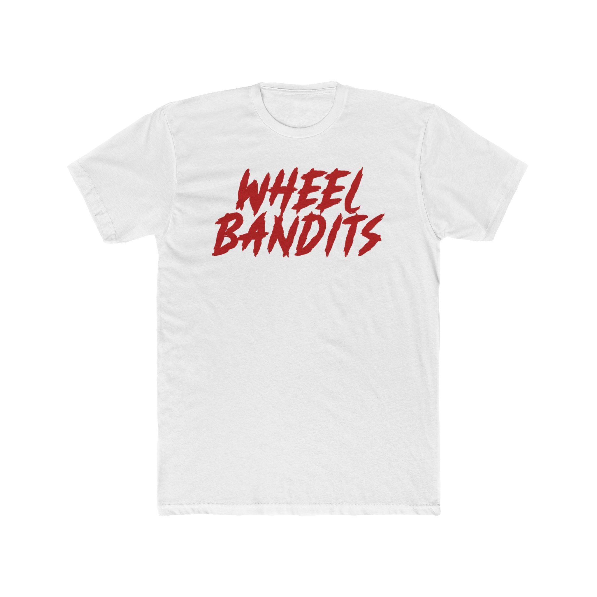 Wheel Bandits Tee Red Logo— Retro Red Script Graphic Cotton T-Shirt