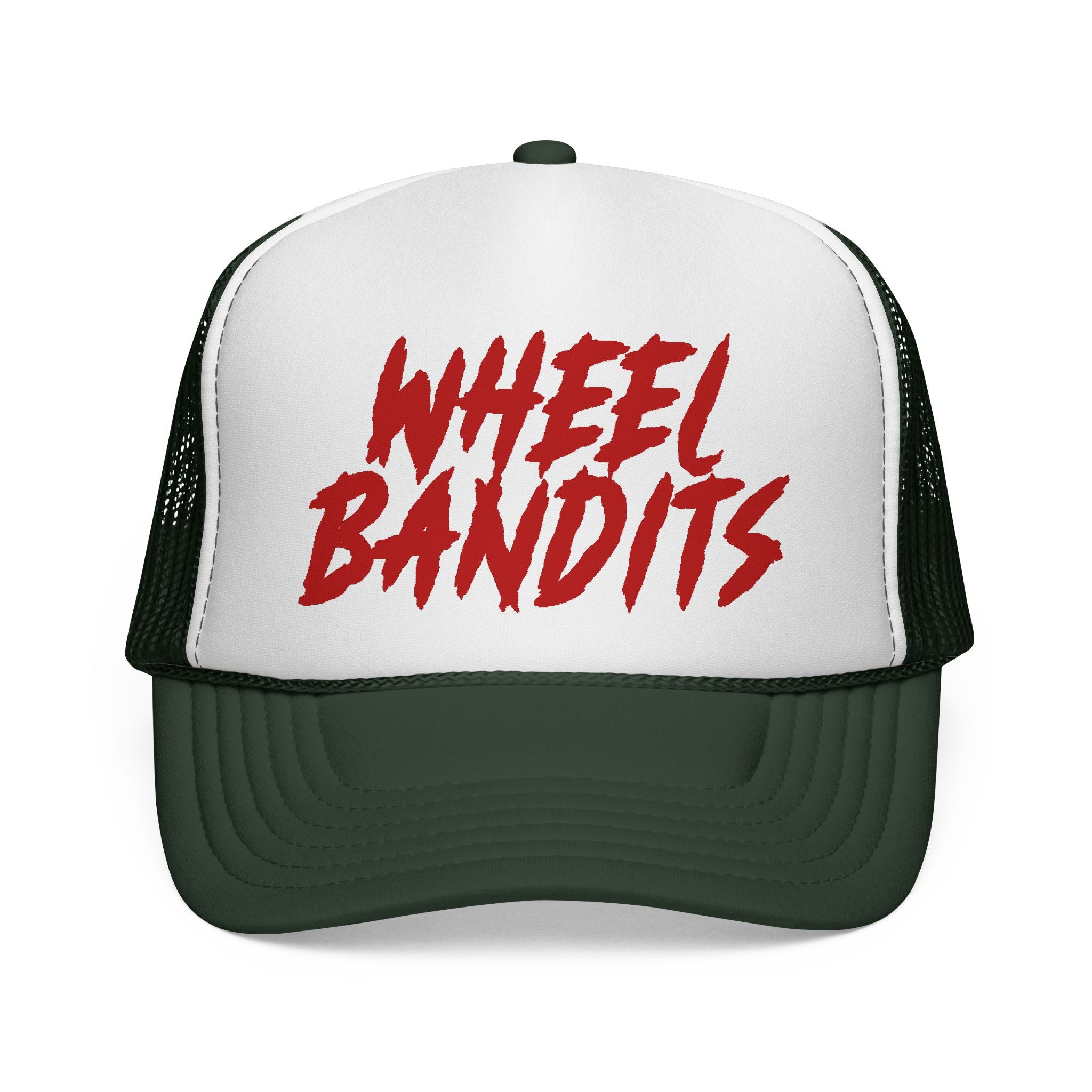 Wheel Bandits Trucker Cap – Retro Red Script Mesh Hat
