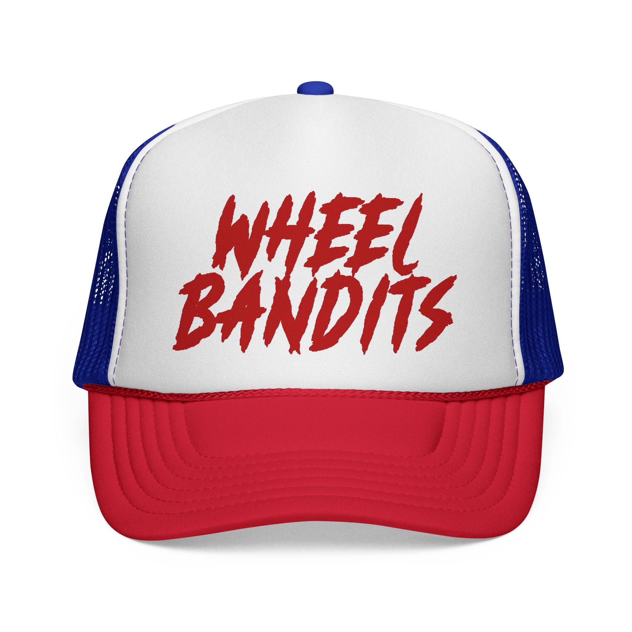 Wheel Bandits Trucker Cap – Retro Red Script Mesh Hat