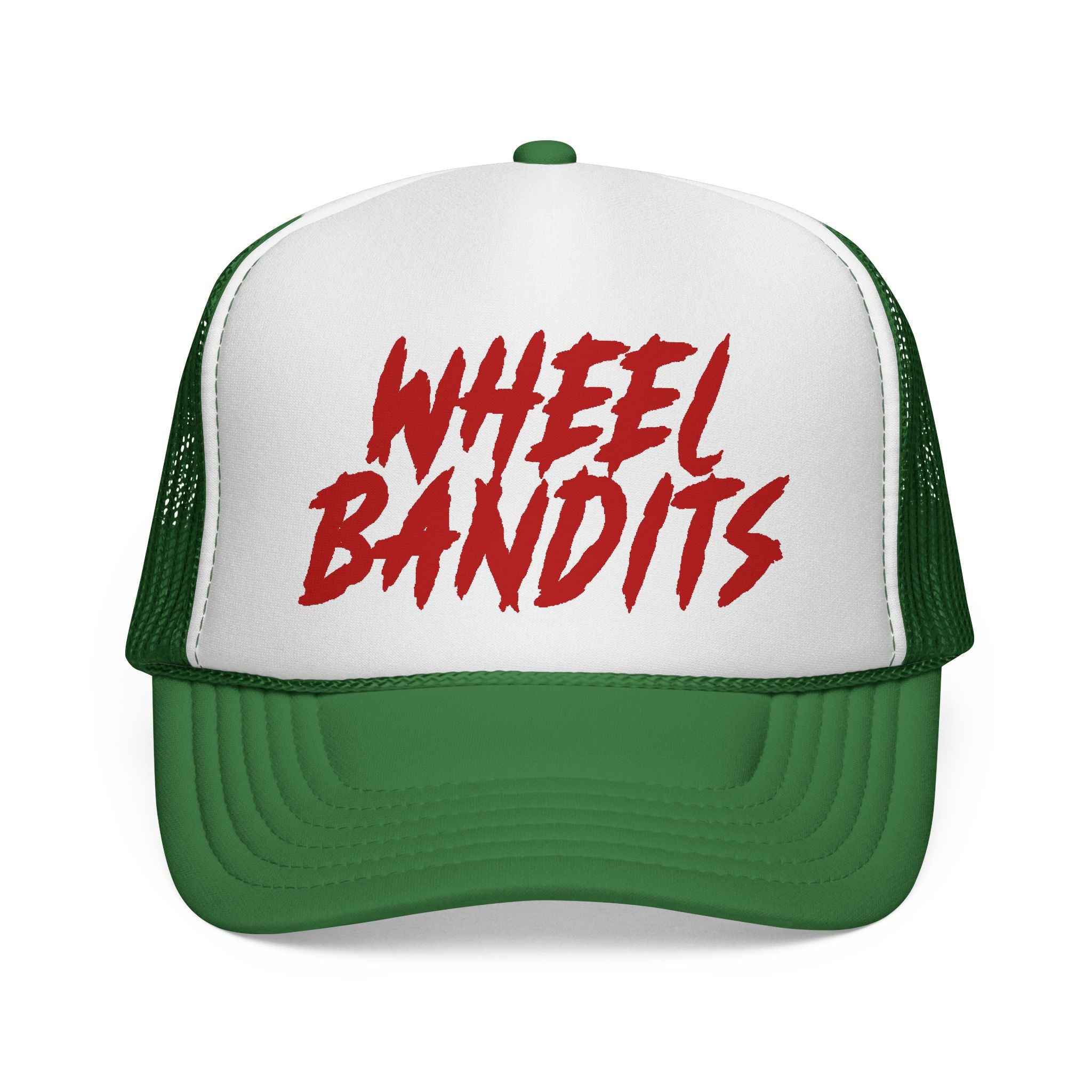 Wheel Bandits Trucker Cap – Retro Red Script Mesh Hat