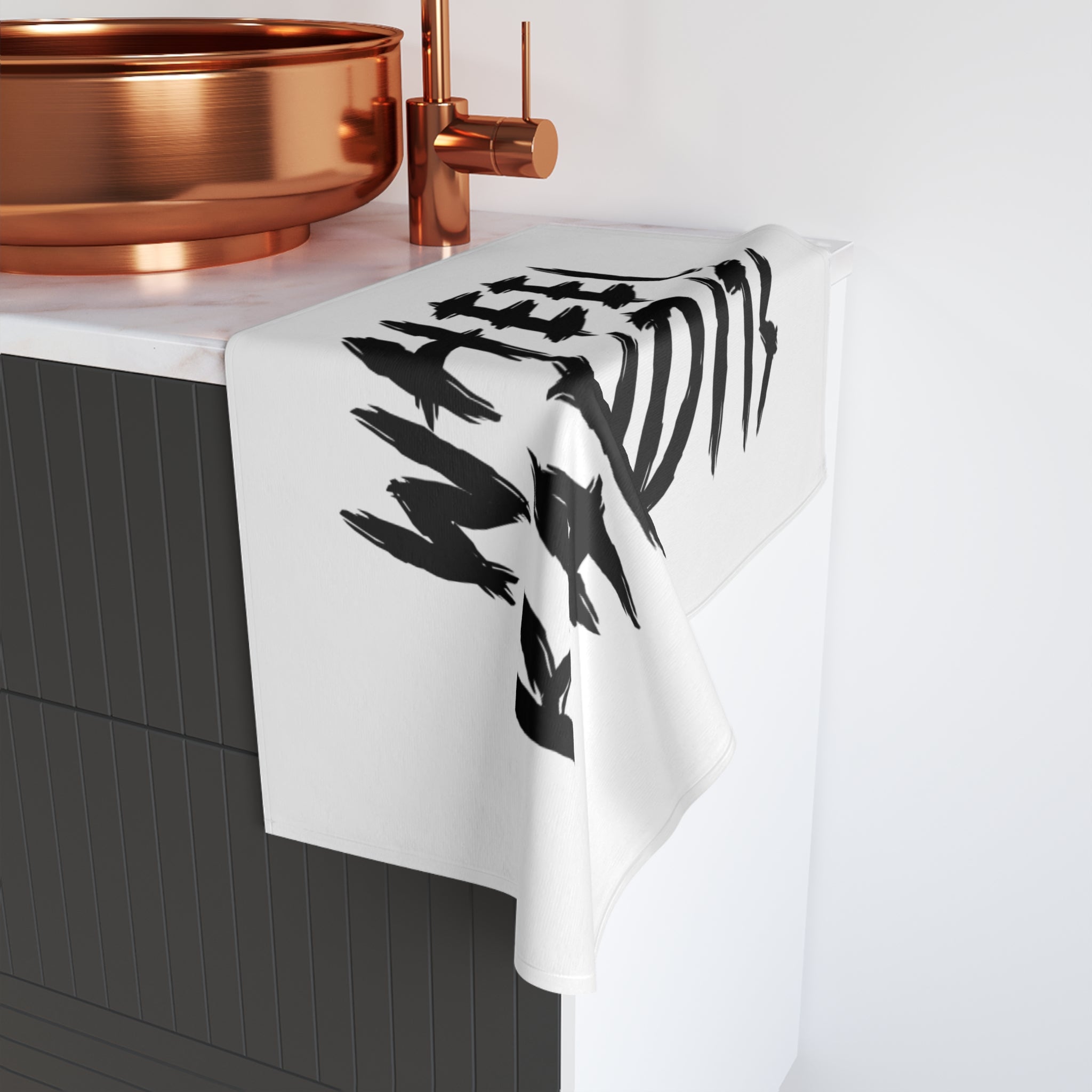 Wheel Bandits Hand Towel — Bold Brush Script Kitchen & Bathroom Accent