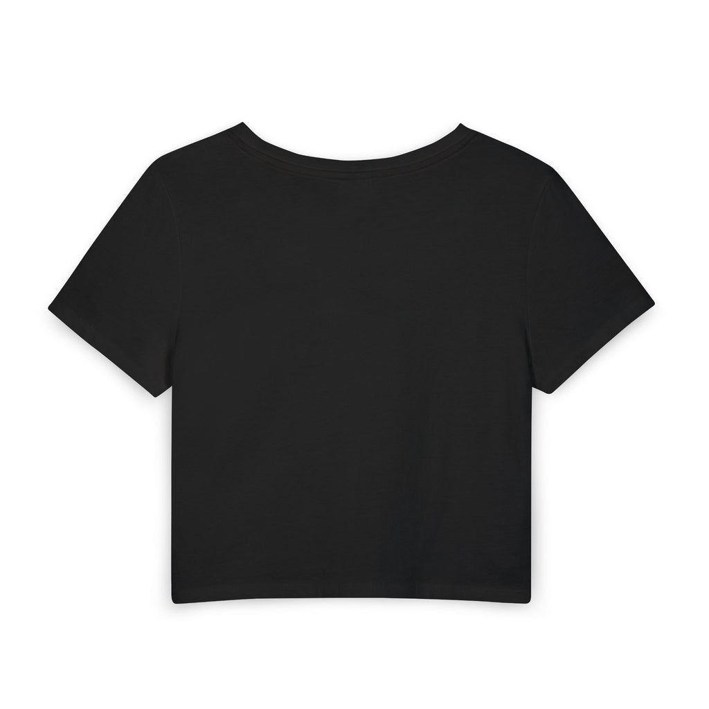 Wheel Bandits Women's Crop Tee — Pink Retro Script Car Club Top