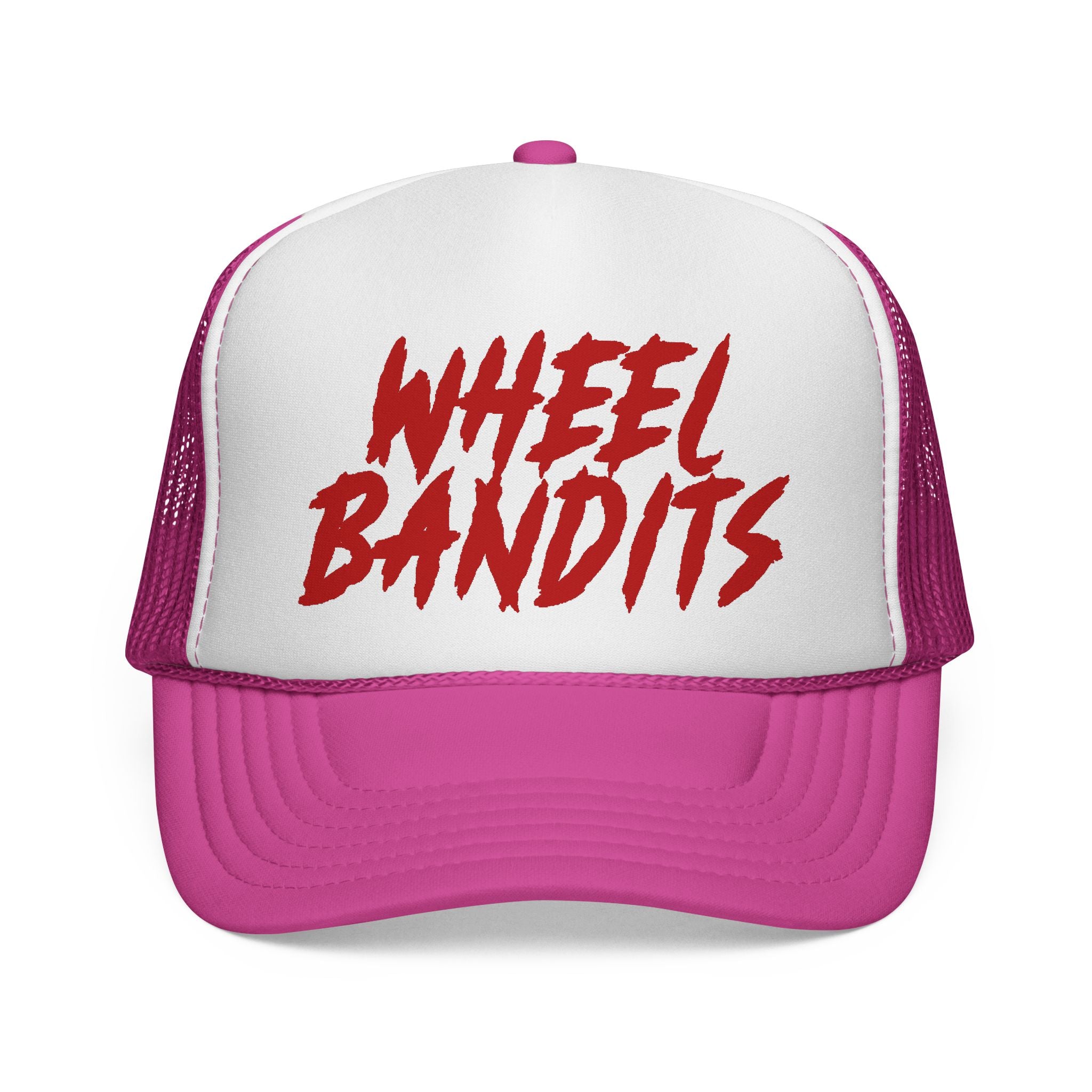 Wheel Bandits Trucker Cap – Retro Red Script Mesh Hat