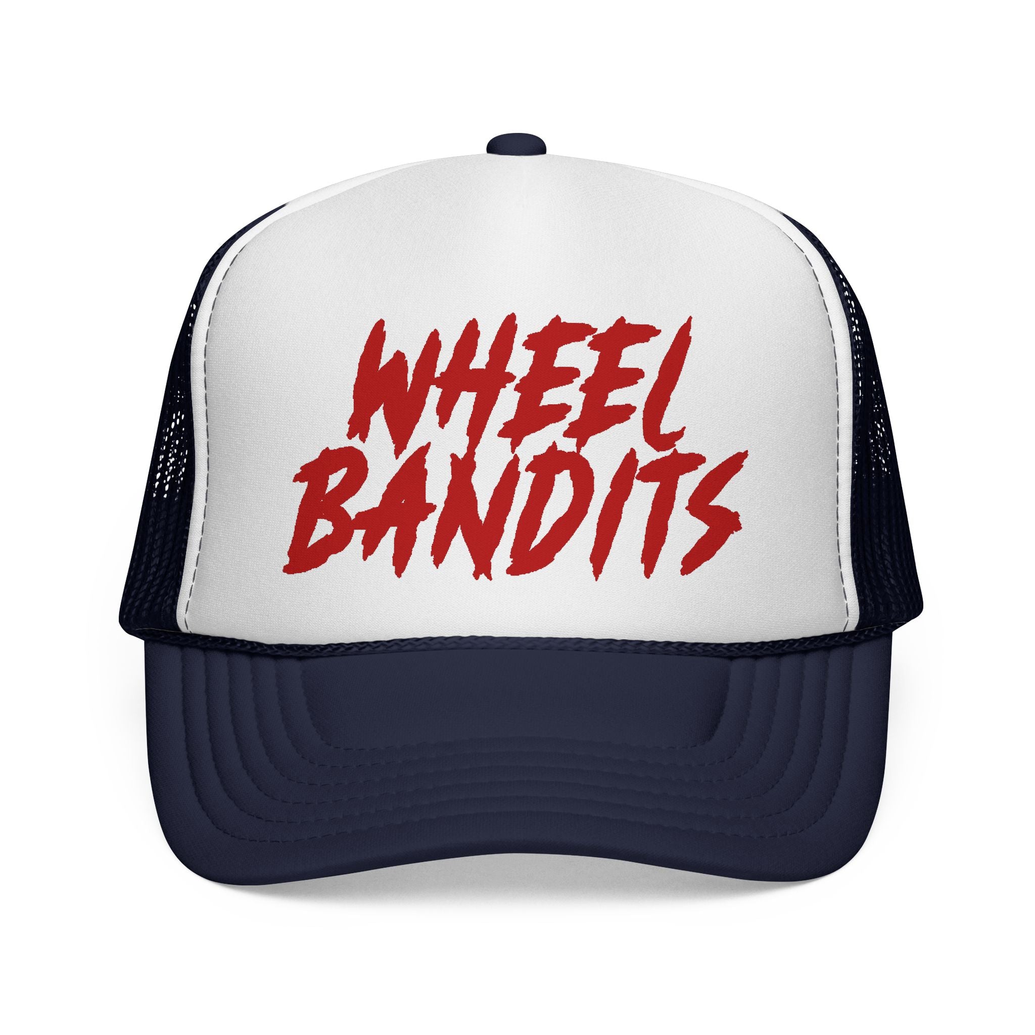 Wheel Bandits Trucker Cap – Retro Red Script Mesh Hat