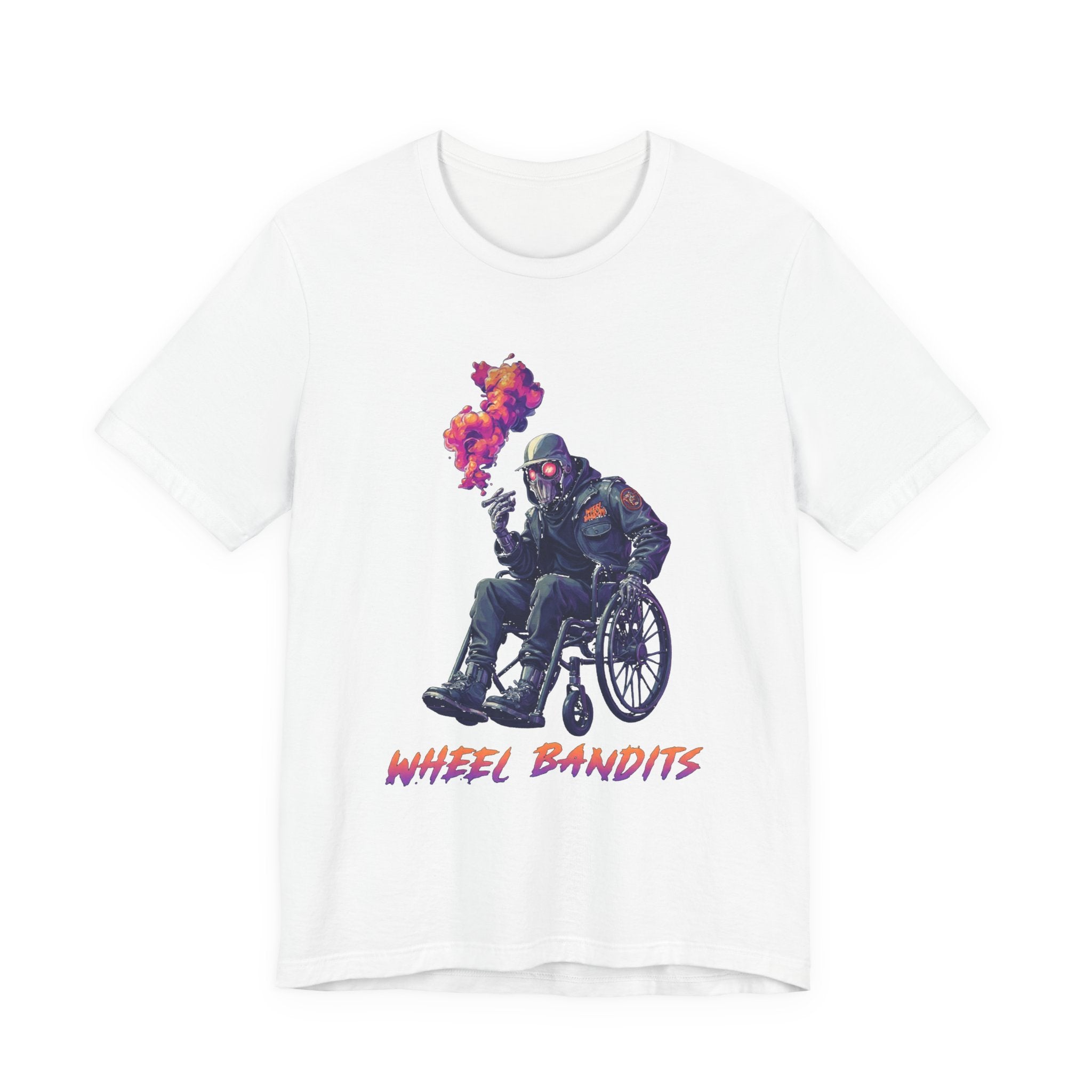 Wheel Bandits Neon T‑Shirt — Edgy Wheelchair Rider Graphic Tee