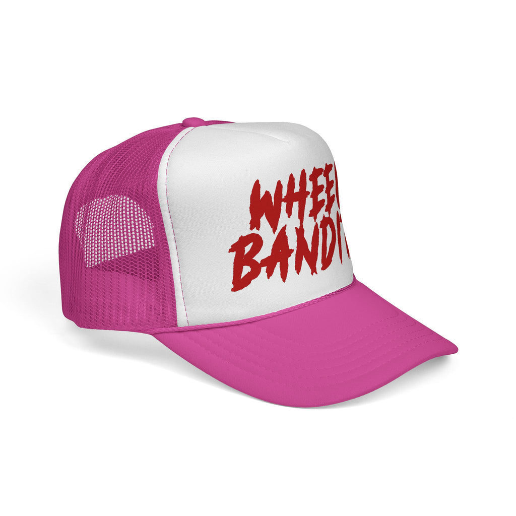 Wheel Bandits Trucker Cap – Retro Red Script Mesh Hat