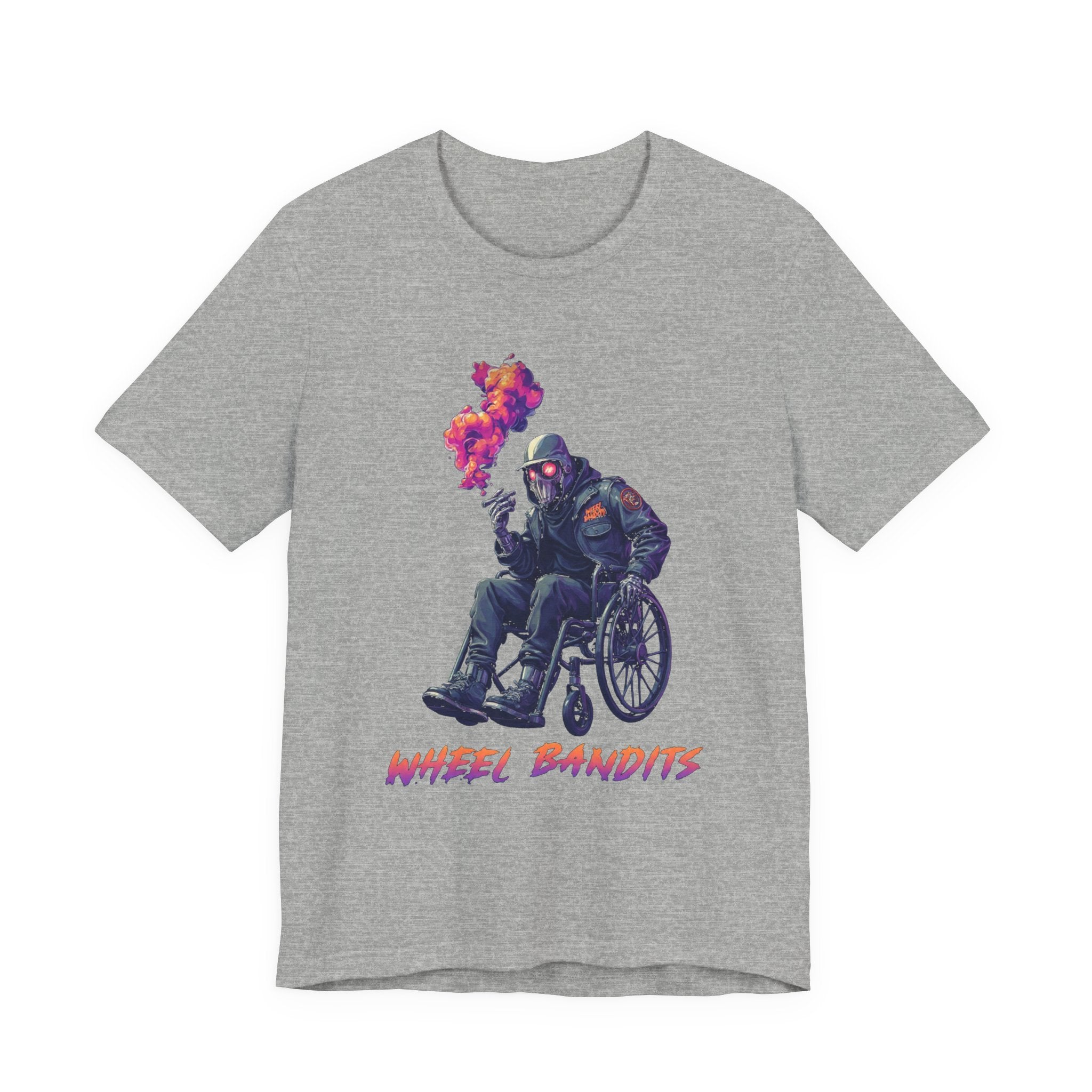 Wheel Bandits Neon T‑Shirt — Edgy Wheelchair Rider Graphic Tee