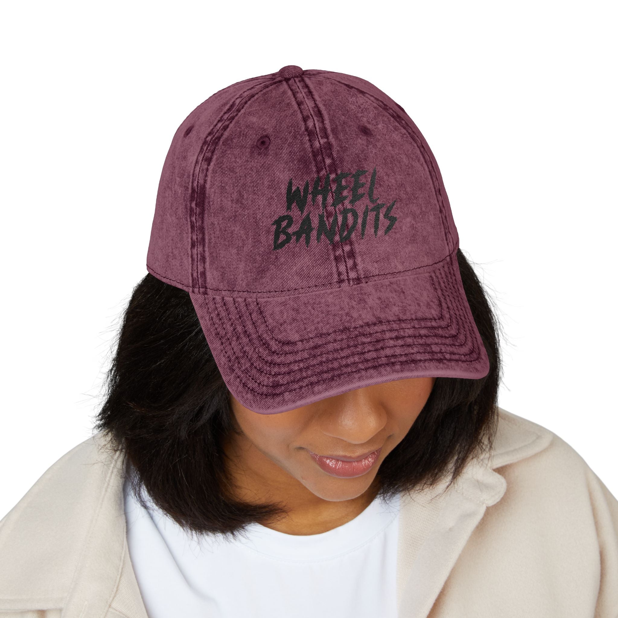 Wheel Bandits Vintage Embroidered Cap — Retro Distressed Baseball Hat