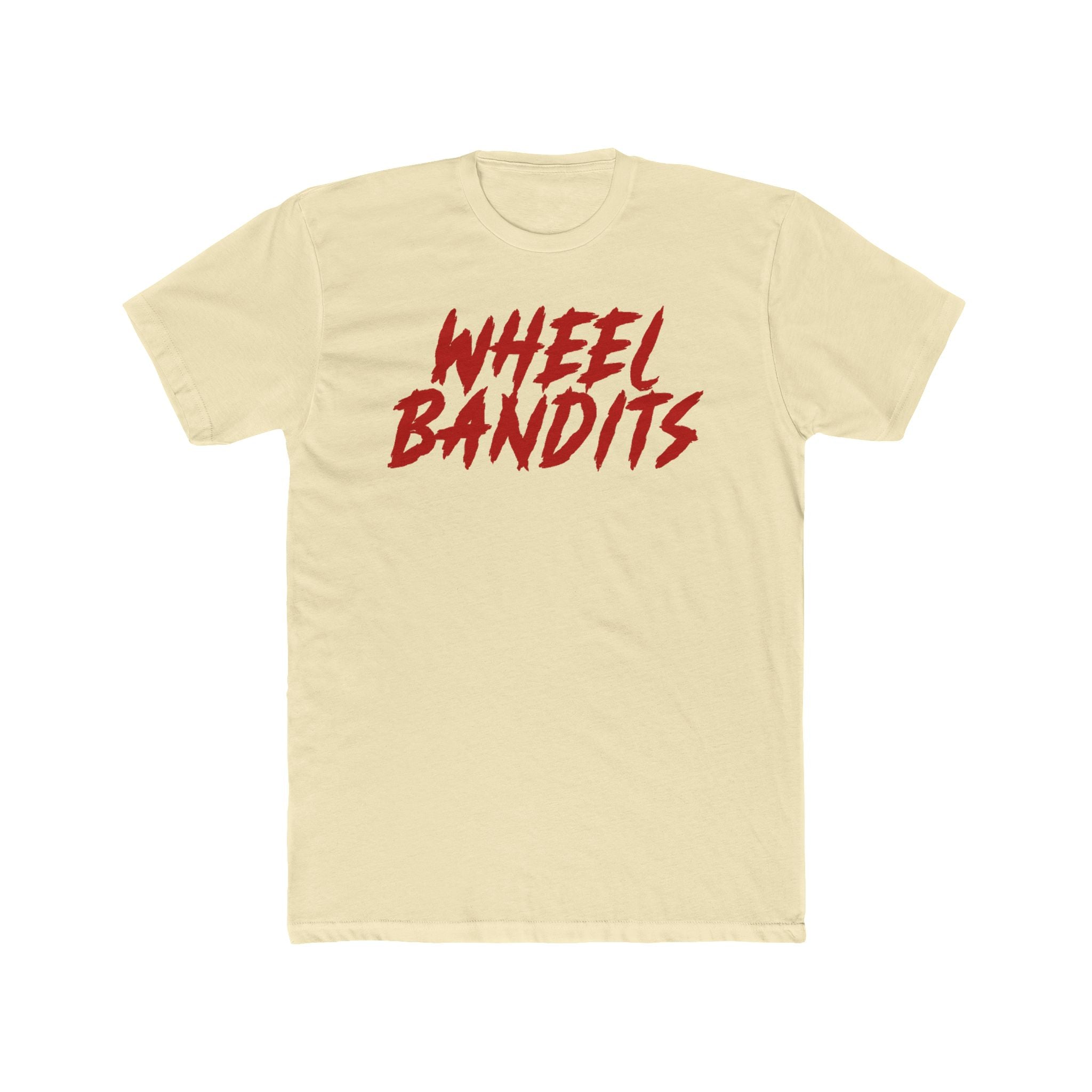 Wheel Bandits Tee Red Logo— Retro Red Script Graphic Cotton T-Shirt