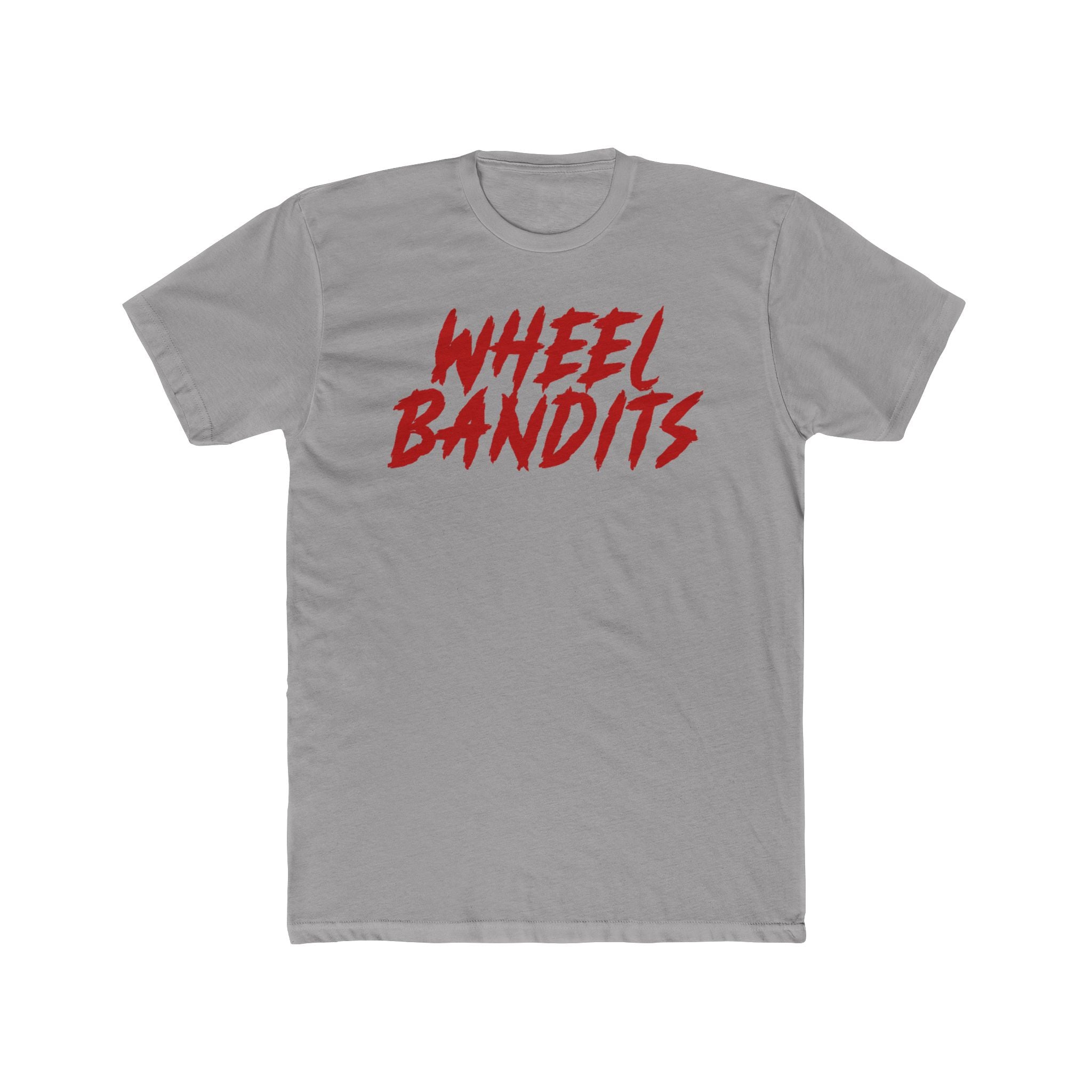 Wheel Bandits Tee Red Logo— Retro Red Script Graphic Cotton T-Shirt