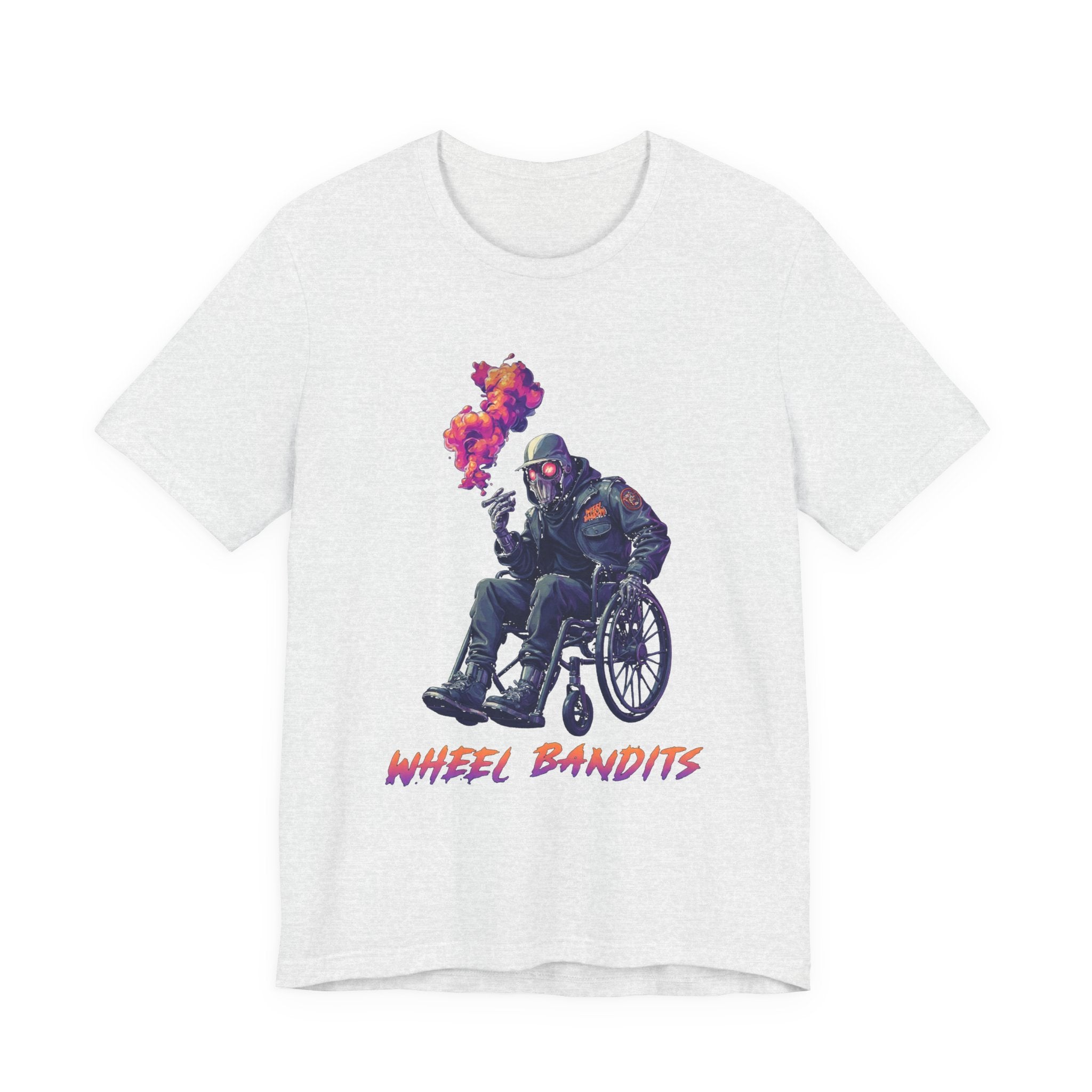 Wheel Bandits Neon T‑Shirt — Edgy Wheelchair Rider Graphic Tee