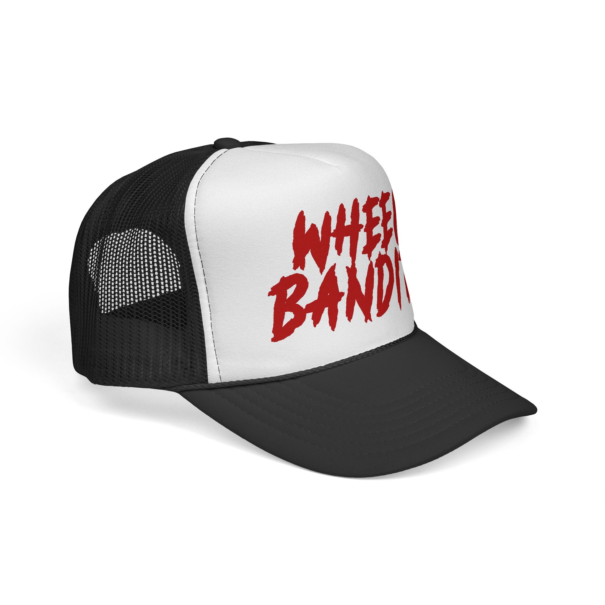 Wheel Bandits Trucker Cap – Retro Red Script Mesh Hat